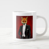 Fox in Abend Anzug, Portrait Jumbo-Tasse (Rechts)