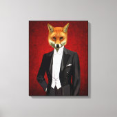 Fox in Abend Anzug, Portrait Leinwanddruck (Vorderseite)