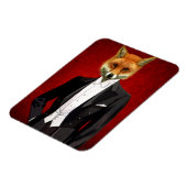 Fox in Abend Anzug, Portrait Magnet (Linke Seite)