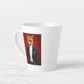 Fox in Abend Anzug, Portrait Milchtasse (Linke Ecke)
