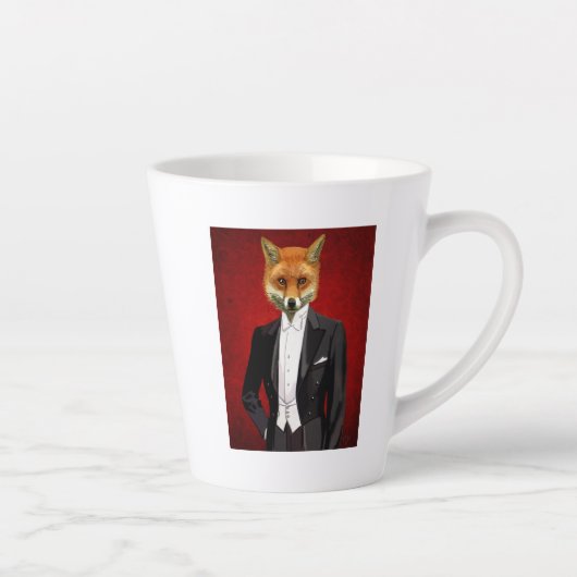 Fox in Abend Anzug, Portrait Milchtasse (Rechts)