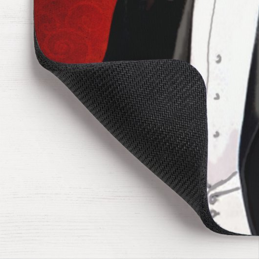 Fox in Abend Anzug, Portrait Mousepad (Ecke)