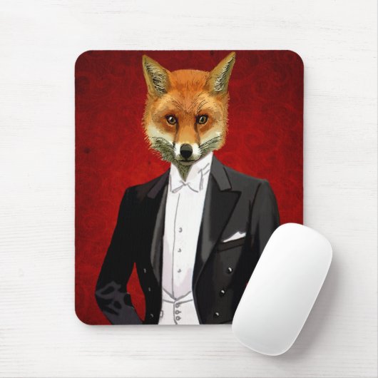 Fox in Abend Anzug, Portrait Mousepad (Mit Mouse)