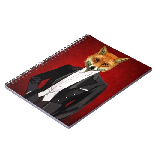 Fox in Abend Anzug, Portrait Notizblock (Linke Seite)