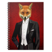 Fox in Abend Anzug, Portrait Notizblock (Vorderseite)