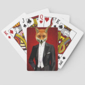 Fox in Abend Anzug, Portrait Spielkarten (Rückseite)