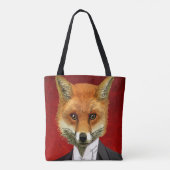 Fox in Abend Anzug, Portrait Tasche (Rückseite)
