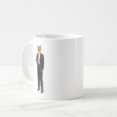 Fox in Abend Anzug voll Kaffeetasse (Vorderseite Links)