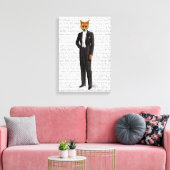 Fox in Abend Anzug voll Leinwanddruck (Insitu (Wohnzimmer))