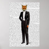 Fox in Abend Anzug voll