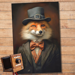 Fox in Anzug und Hat 2 Decoupage Paper Seidenpapier