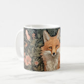 Fox in Autumn Garden William Morris Style Kaffeetasse (Vorderseite Links)