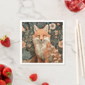 Fox in Autumn Garden William Morris Style Serviette (Beispiel)