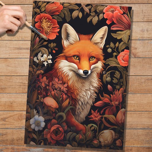 Fox in Band 4 Decoupage Paper Seidenpapier