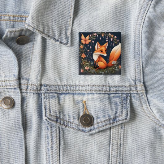 Fox in Bloom Button (Beispiel)