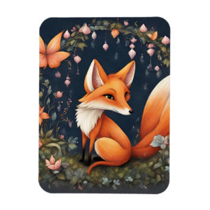 Fox in Bloom Magnet