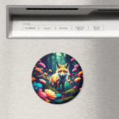 "Fox in Bloom" Magnet (In Situ (Geschirrspüler))