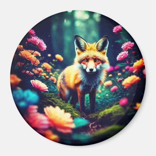 "Fox in Bloom" Magnet (Vorne)