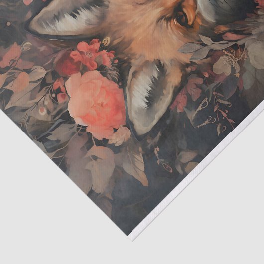 Fox in Blume 1 Dekoupage Paper Seidenpapier (Ausschnitt)