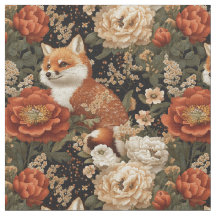 Fox in Blume Blumenmuster nahtlos Muster