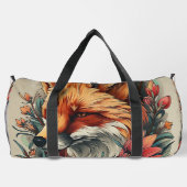 Fox in Blume Duffle Bag (Rückseite)