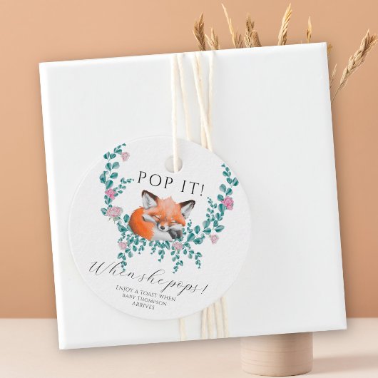 Fox in Blüte - Pop! Wenn sie Pop! Geschenkanhänger