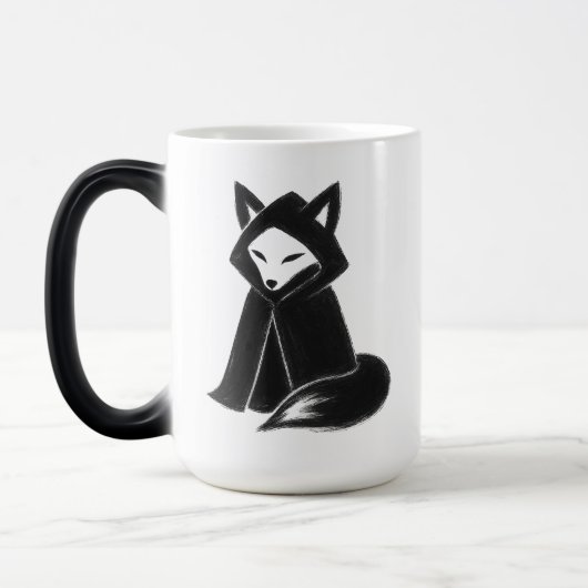 Fox in Cloak – Mysterious Animal on  Verwandlungstasse (Links)