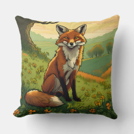 Fox in den Kleeblättern Kissen