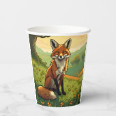 Fox in den Kleeblättern Pappbecher (Rückseite)