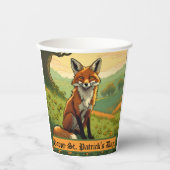 Fox in den Kleeblättern Pappbecher (Vorderseite)