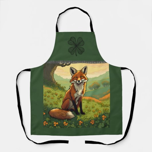 Fox in den Kleeblättern Schürze (Vorderseite)