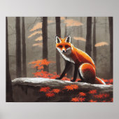 Fox in der Dämmerung Poster (Vorne)