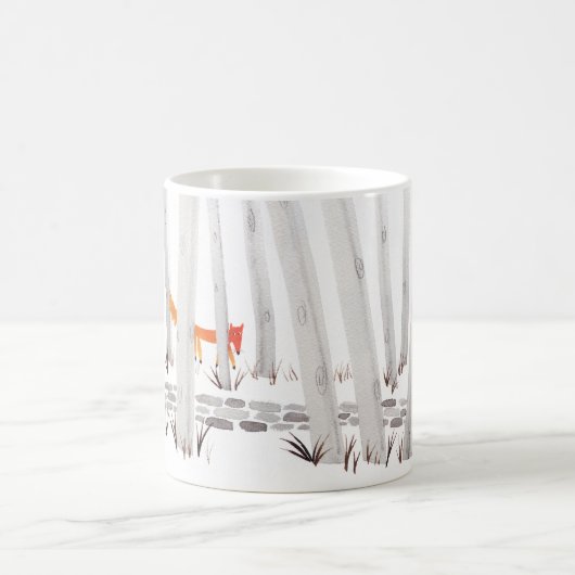 Fox in der Holz-Tasse Kaffeetasse (Mittel)