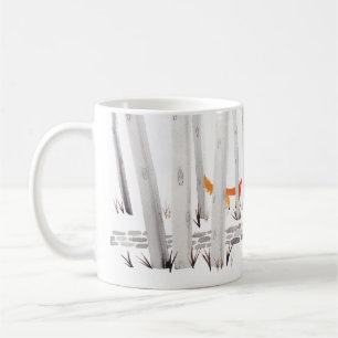 Fox in der Holz-Tasse Kaffeetasse