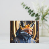 Fox in der Hoodie, Postüberquerung Postkarte (Stehend Vorderseite)