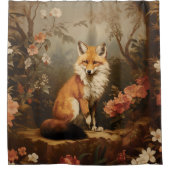 Fox in der Waldlaune Viktorianisch Duschvorhang (Vorderseite)