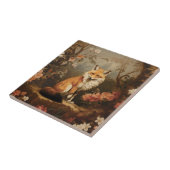 Fox in der Waldlaune Viktorianisch Fliese (Seite)