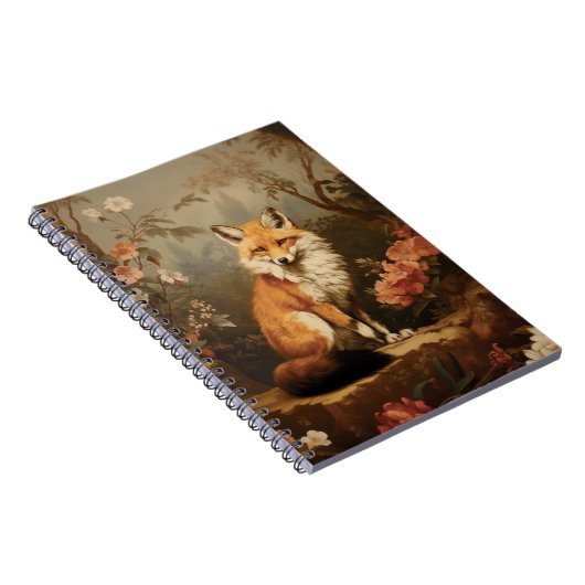 Fox in der Waldlaune Viktorianisch Notizblock (Rechte Seite)
