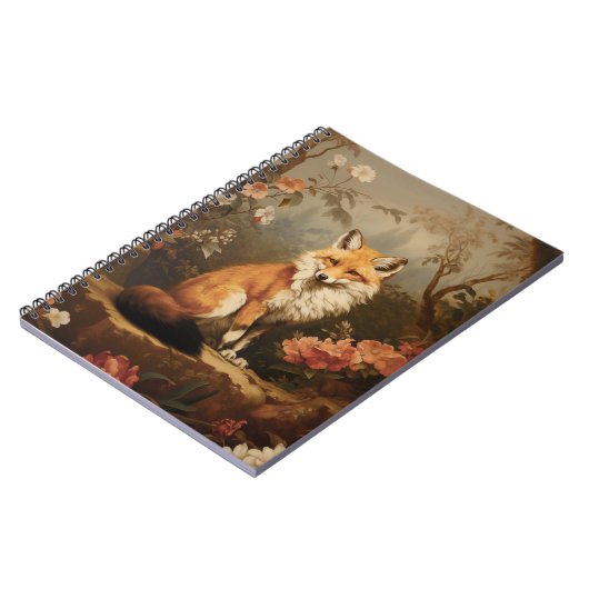 Fox in der Waldlaune Viktorianisch Notizblock (Linke Seite)