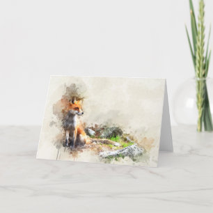 Fox in der Wildmalerei Karte