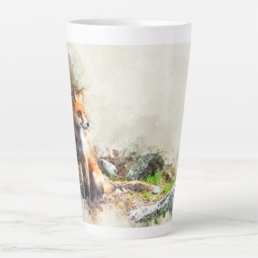 Fox in der Wildmalerei Milchtasse (Vorderseite)