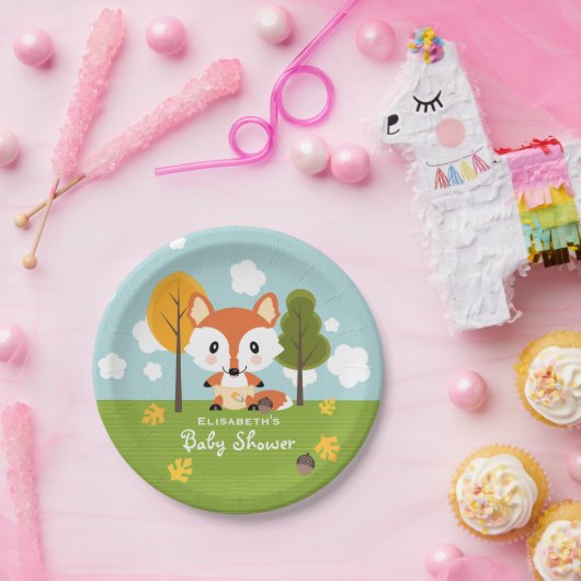 Fox in der Windel-Babyparty Pappteller (Party)