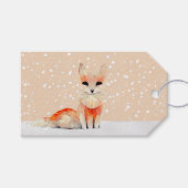Fox in einem Schneesturm Weihnachtsgeschenk Geschenkanhänger (Vorderseite (Horizontal))
