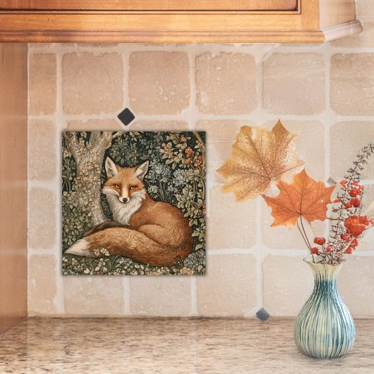 Fox in einem verzauberten Märchenwald Fliese