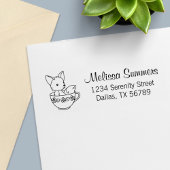 Fox in einer Teacup-Adresse Permastempel