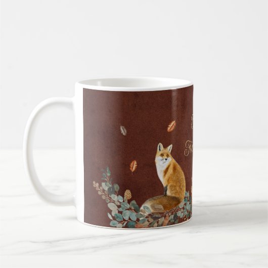Fox in Fall Foliage Dankbar für Freunde wie Sie Kaffeetasse (Links)
