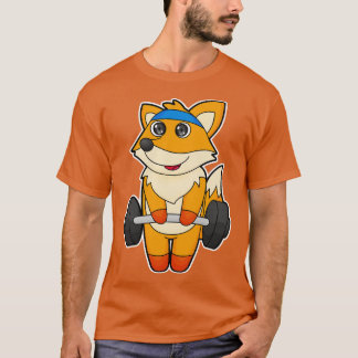 Fox in Fitness mit Barbell T-Shirt