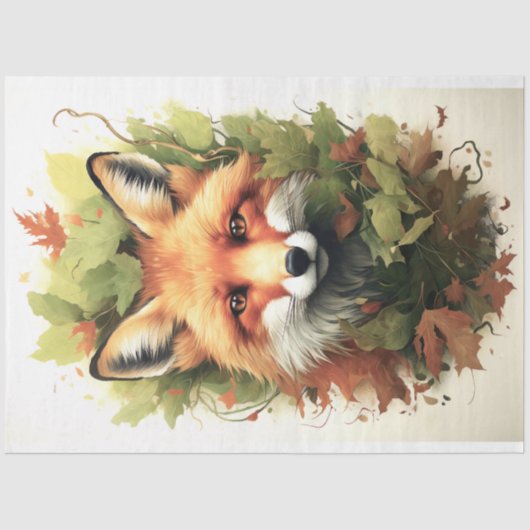 Fox in Folien 2 Decoupage Paper Seidenpapier (Vorderseite)