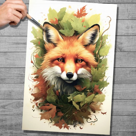 Fox in Folien 2 Decoupage Paper Seidenpapier