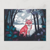 Fox in Forest Clearing Postcard Postkarte (Vorderseite)